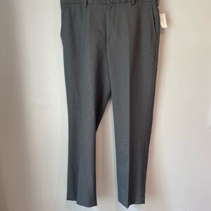 Van Heusen Traveler Slim Fit No Iron Gray Pants 36x32 Office Workwear Wedding